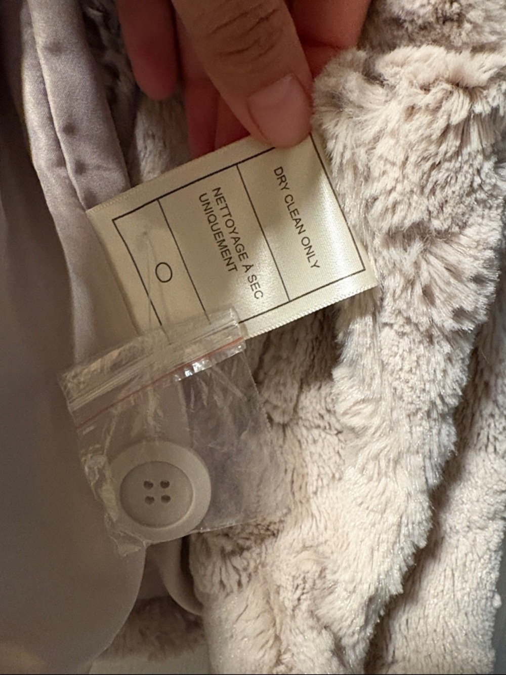 Faux Fur Plush Open Front Coat - Light Beige - Picture 4 of 7